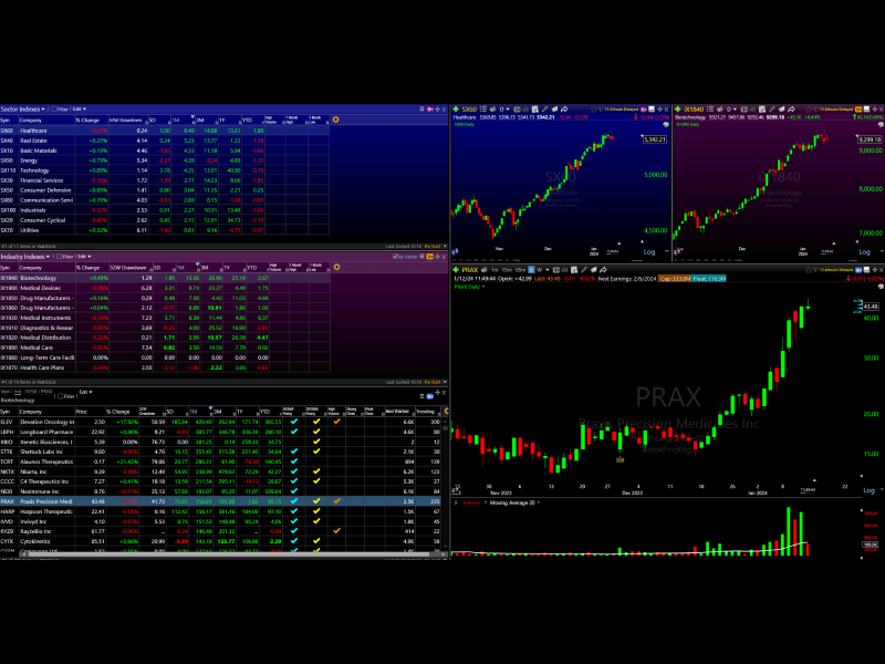 TC2000 Strongest & Weakest Stocks Layout - Cover Image of layout